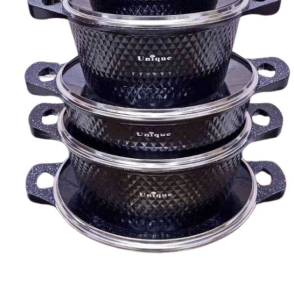 UNIQUE 12 Pcs Granite Cookware Set