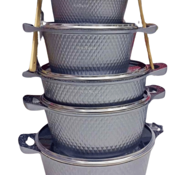 UNIQUE 12 Pcs Granite Cookware Set