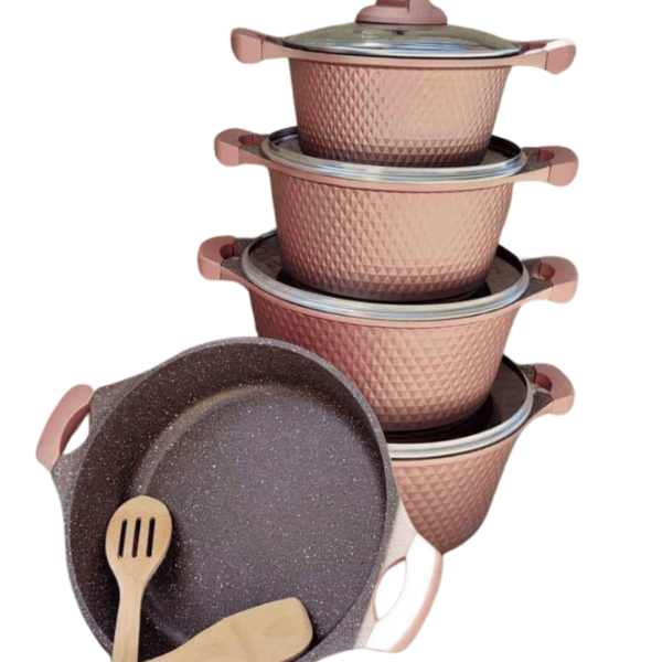 UNIQUE 12 Pcs Granite Cookware Set