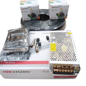 Hikvision 2 Colorvu CCTV Camera Full Kit 24/7 Full Color Images