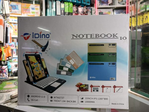 IDINO NOTEBOOK 10 TABLET - 10000MAH 5G 512GB ROM - 8GB RAM 10INCH WITH BT KEYBOARD, TOUCH PEN AND 360 ROTATING  COVER