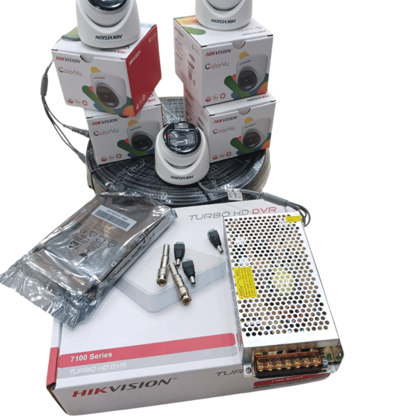 Hikvision 8 Colored 1080px CCTV Camera Full Kit – (Colored Night Vision)